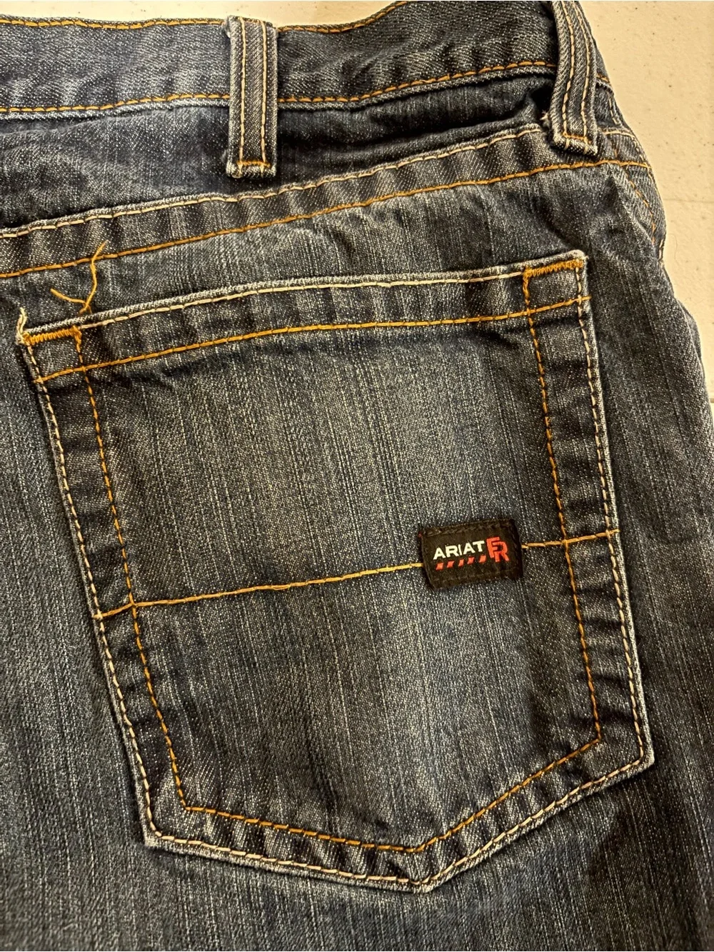 Ariat FR Men’s Size 40x32 Relaxed Fit Bootcut Blue Denim Jeans Medium Wash